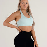 Baby Blue Halter Neck Sports Bra