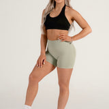 Sage Green Seamless Scrunch Shorts