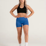 Deep Blue Seamless Scrunch Shorts