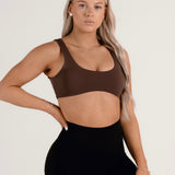 Brown Scoop Bra