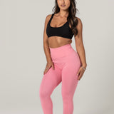 Baby Pink Seamless Scrunch Leggings