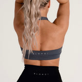 Charcoal Grey Halter Neck Sports Bra