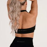 Black Halter Neck Sports Bra