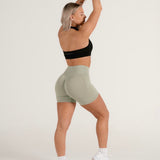 Sage Green Seamless Scrunch Shorts