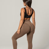Brown Seamless Scrunch Leggings