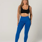 Deep Blue Seamless Scrunch Leggings